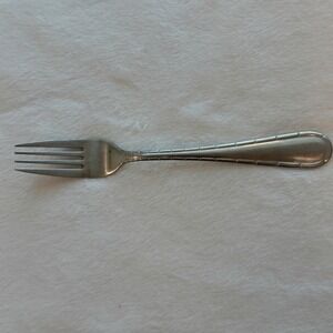 Whole Home Dinner Fork Unisex OS Silver Good Stainless Steel Notched Border